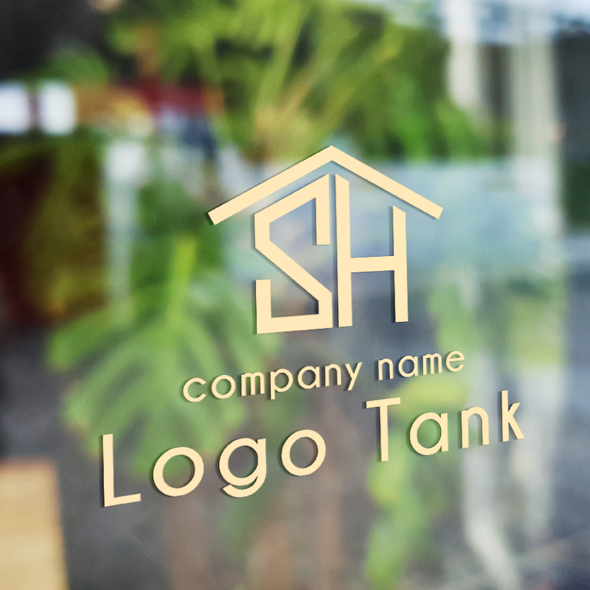 SとHのロゴ S/H/クール/シンプル/屋根/黒/スタイリッシュ/モダン/クール/建築/不動産/ショップ/美容院/サロン/ /,ロゴタンク,ロゴ,ロゴマーク,作成,制作