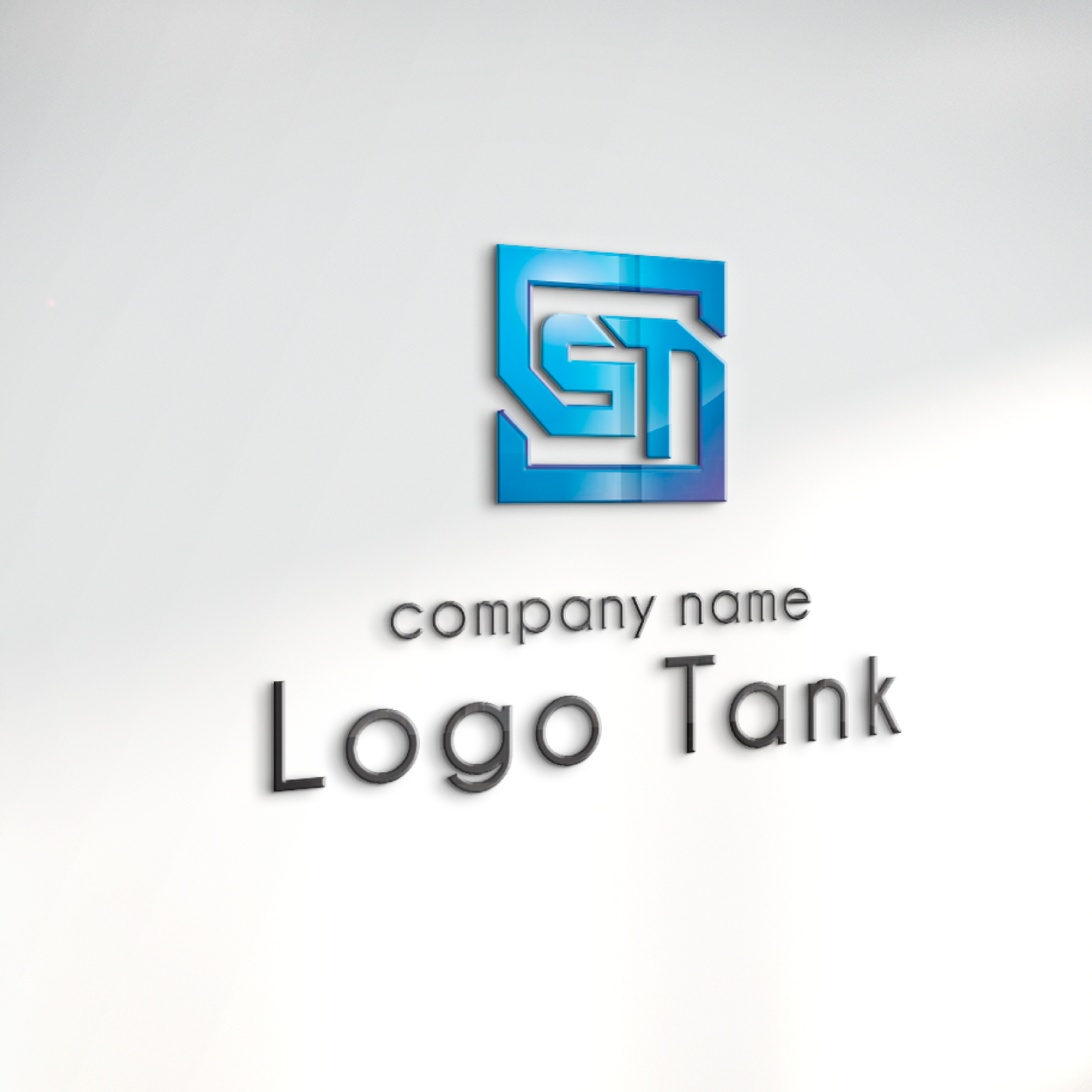 立体・カルプ看板 | STをモチーフにした光沢感のあるロゴ