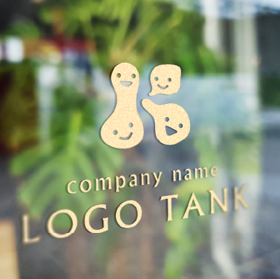 カッティングシート作成 | アルファベットのKの文字をモチーフに笑顔が集まるロゴ