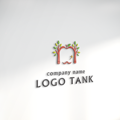 立体・カルプ看板作成 | 木立とりんごをモチーフにしたロゴ