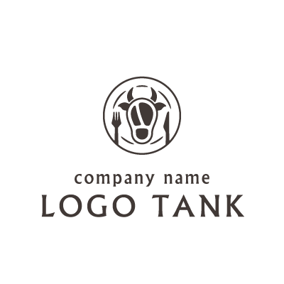 牛に見立てたステーキ