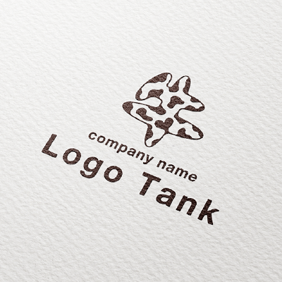 うしの模様の漢字の「牛」のロゴ