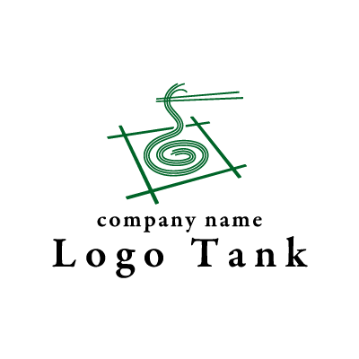 ざるそばをイメージしたロゴ