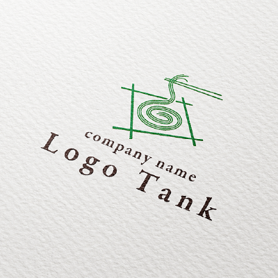 ざるそばをイメージしたロゴ