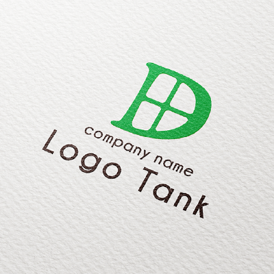 窓をイメージした「D」のロゴ