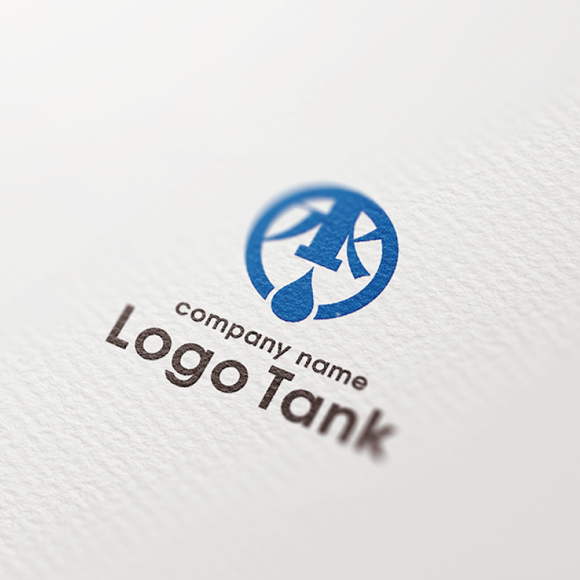 水のロゴ 水/水滴/漢字/家紋風/水色/青/シンプル/清潔/ナチュラル/水道/ /,ロゴタンク,ロゴ,ロゴマーク,作成,制作