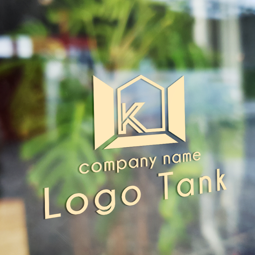 Kと空間造りをイメージ 住宅/住まい/K/壁/床/内装/工務店/不動産/リフォーム/家/黄/オレンジ/明るい/モダン/シンプル/ /,ロゴタンク,ロゴ,ロゴマーク,作成,制作