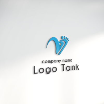 立体・カルプ看板作成 | 勢いよく走る足がアルファベットのNを表したロゴ