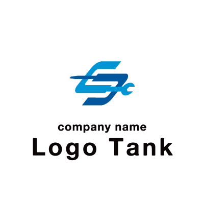工具でアルファベットのSを表したロゴ