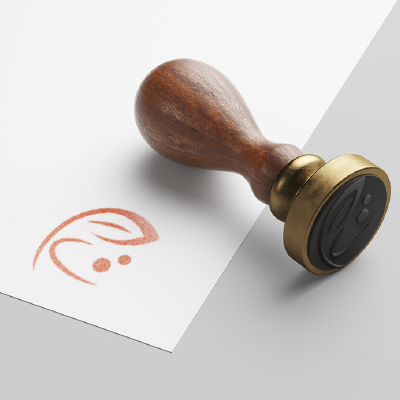 ゴム印・スタンプ作成 | 葉っぱとKのロゴ