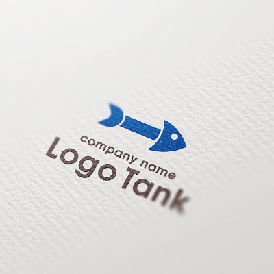 魚の骨のロゴ 魚 / 水産 / 漁業 / 飲食 / 寿司 / 海鮮 / 和食 / 個性 / ユニーク / アイコン / ブランド / 遊び心 / ブルー / 自然 / 食 / 海 / シンプル / マーク / 店舗 / 魚介 / ショップ /,ロゴタンク,ロゴ,ロゴマーク,作成,制作