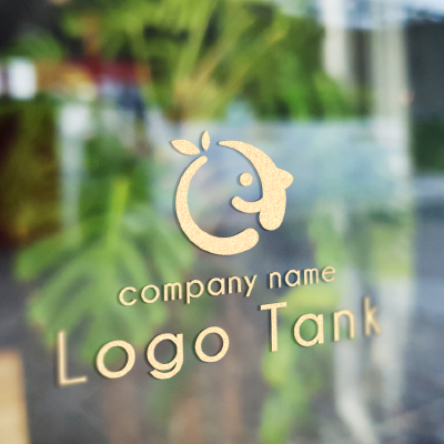 カッティングシート 作成 | 笑顔と植物のロゴ