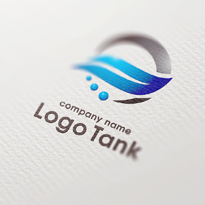 スタイリッシュで光沢感のあるロゴ