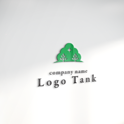 立体・カルプ看板作成 | 森の木々と丘の上、輝きをイメージしたロゴ