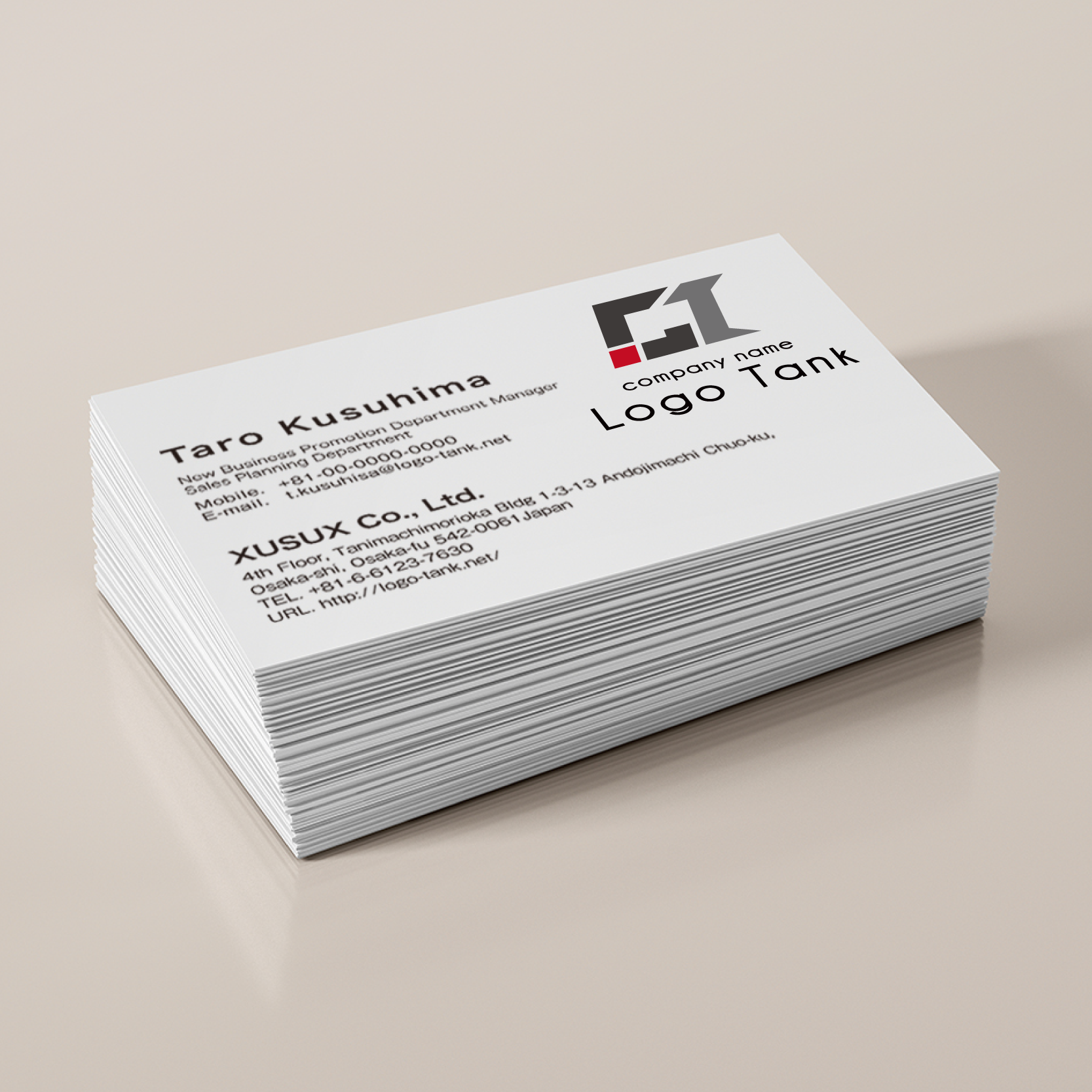 名刺・ショップカード 作成 | G+I、G+1モチーフのロゴ