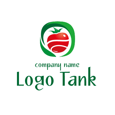 おいしそうなトマトのロゴマーク ロゴタンク 企業 店舗ロゴ シンボルマーク格安作成販売