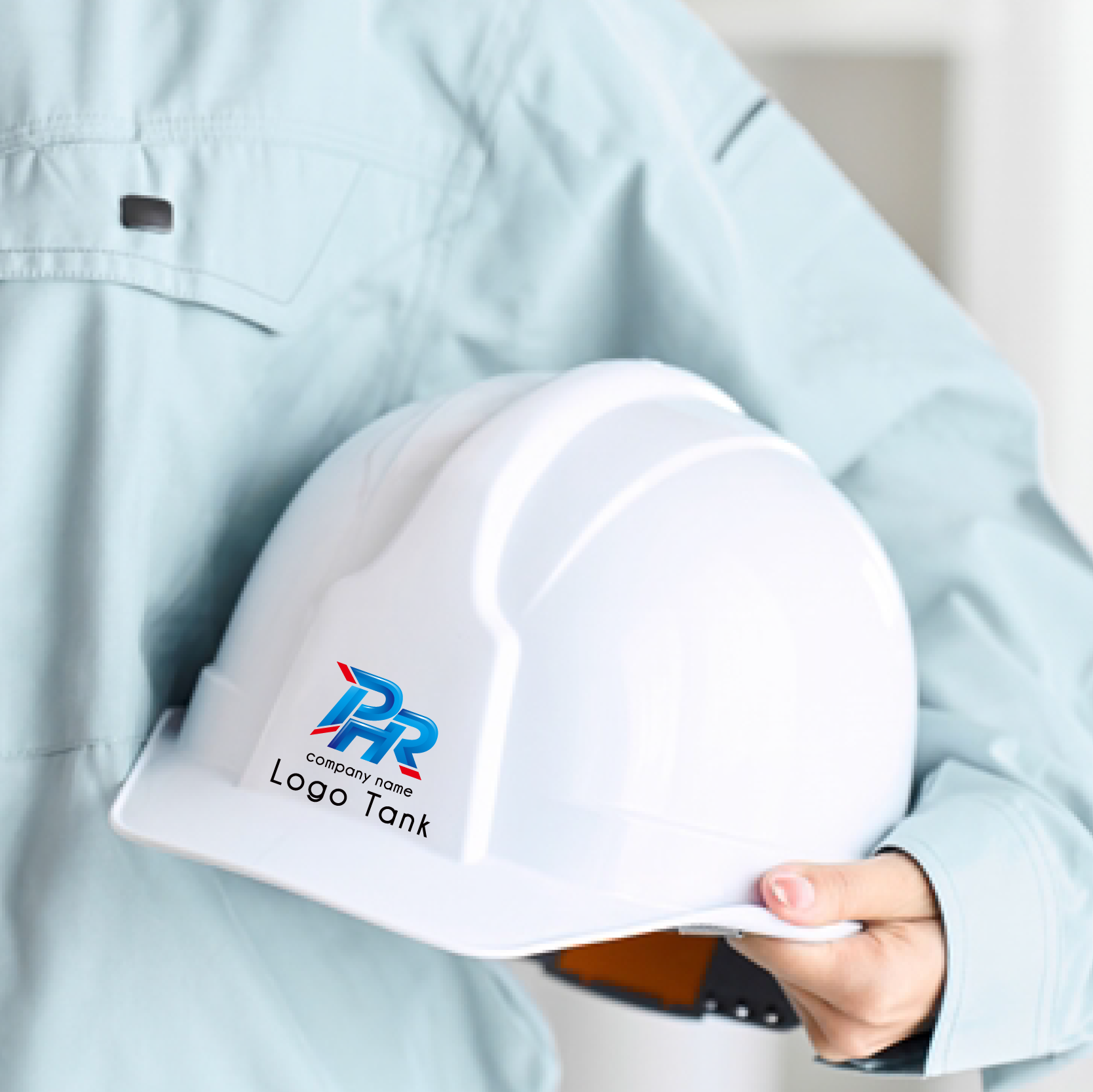 ヘルメット、ステッカー 作成 | P+H+Rをモチーフにした光沢感・立体感のあるロゴ