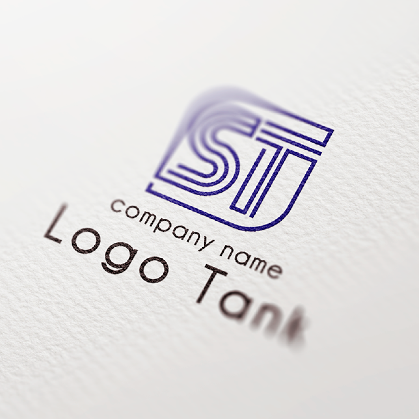 STモチーフのシンプルなライン系ロゴ