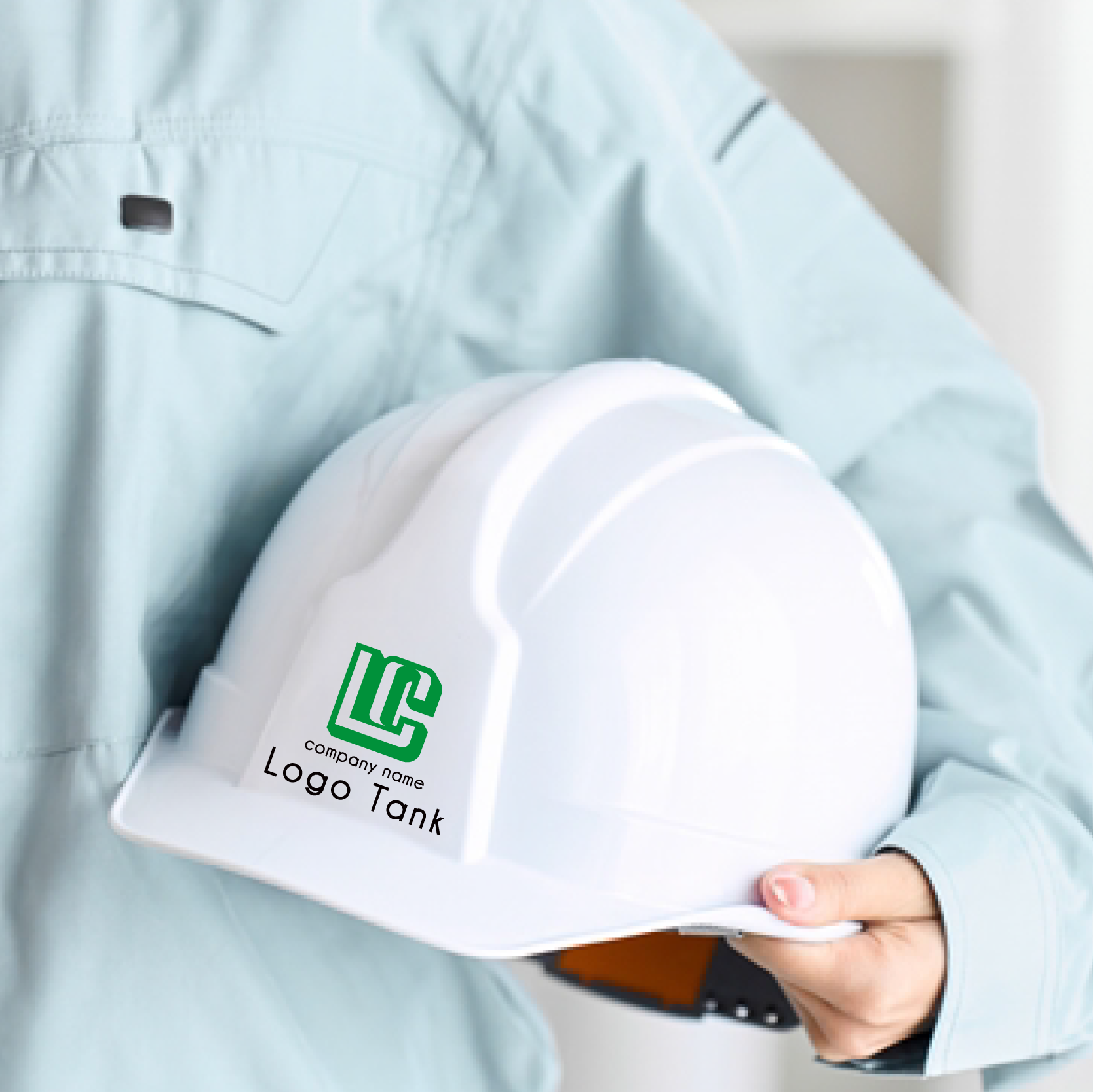 ヘルメット、ステッカー 作成 | L+Cモチーフのシンプルなロゴ