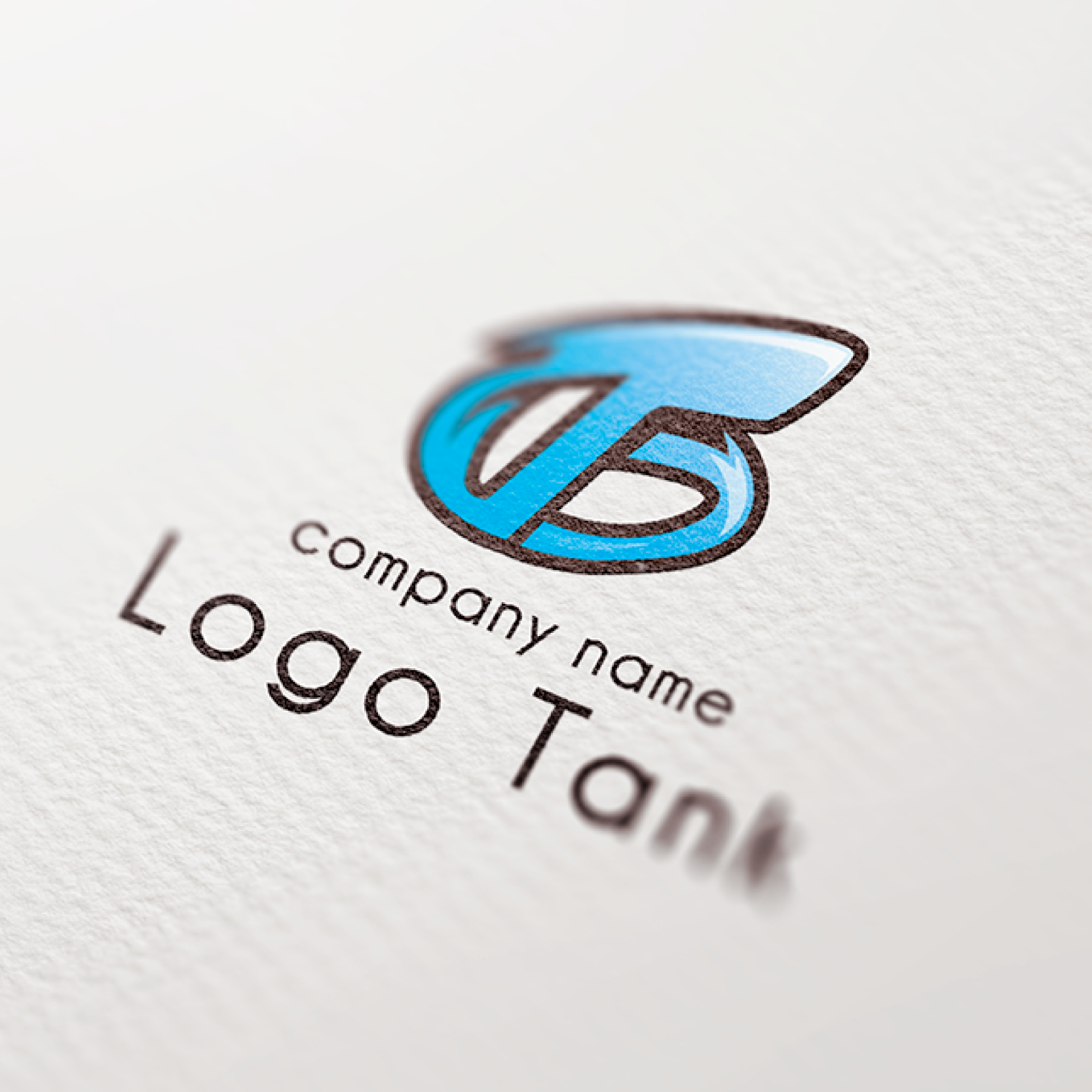 F+Gモチーフのシンプル・光沢感のあるロゴ