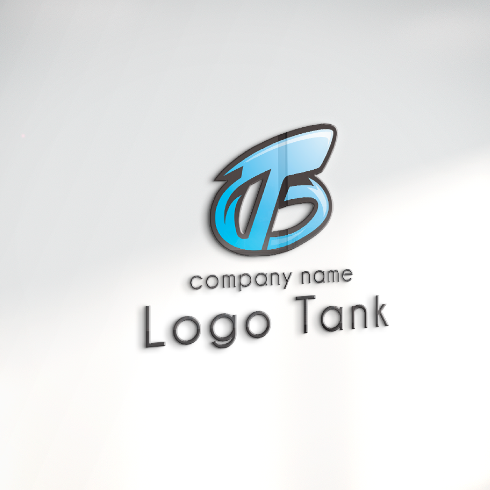 立体・カルプ看板 | F+Gモチーフのシンプル・光沢感のあるロゴ