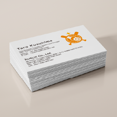 名刺・ショップカード作成 | アルファベットのOとバット、野球のボールをイメージしたロゴ