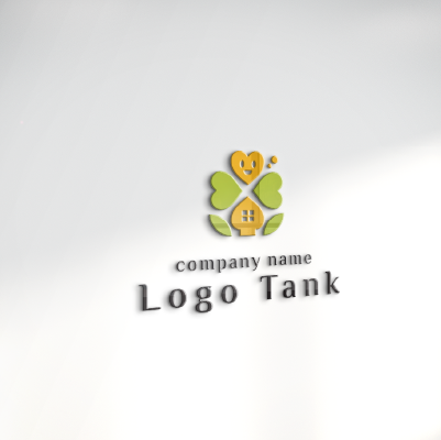 立体・カルプ看板作成 | 四つ葉と笑顔、ホームをイメージしたロゴ