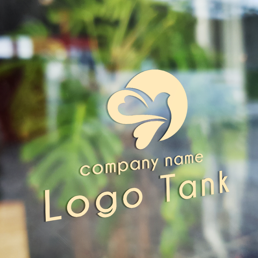 育みをイメージした鳥のロゴ 鳥/ハート/温もり/育み/成長/飛躍/翼/ナチュラル/シンプル/未来/クリニック/介護/福祉/スクール/ /,ロゴタンク,ロゴ,ロゴマーク,作成,制作