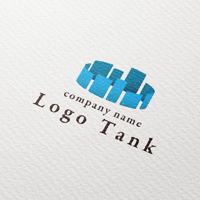 サークル状のビル群をイメージしたロゴ