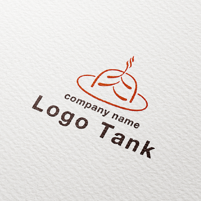 皿の上の肉をイメージしたロゴ