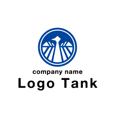 円形の鳥のロゴ