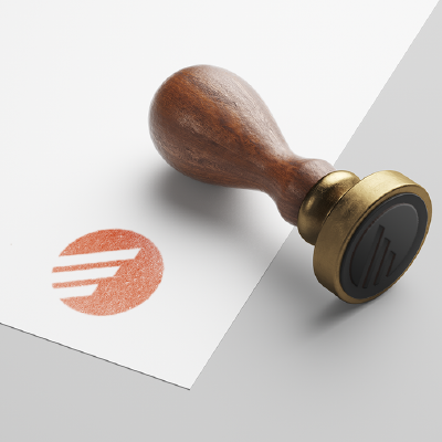 ゴム印・スタンプ作成 | 未来・成長・向上のロゴ