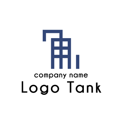 太めの直線で描いた漢字の「魚」のロゴ