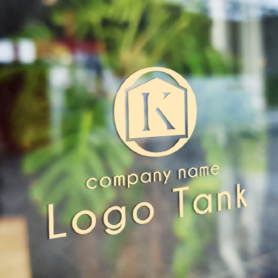 OKハウスのロゴ O/K/家/住宅/建築/不動産/家具/住まい/ショップ/工務店/シンプル/モダン/黒/OK/ /,ロゴタンク,ロゴ,ロゴマーク,作成,制作