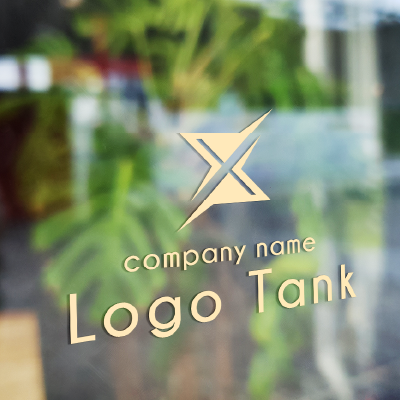 Xのロゴ X/挑戦/未来/邁進/創造/シンプル/クール/モダン/ /,ロゴタンク,ロゴ,ロゴマーク,作成,制作
