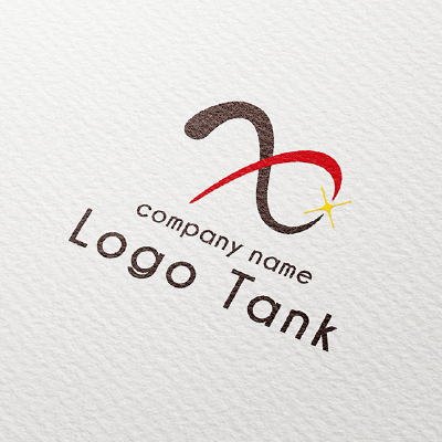 小文字の「x」と光のロゴ