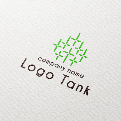 芝生などの植物をイメージしたロゴ