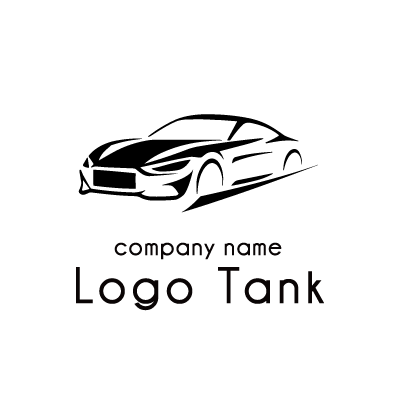 スピード感のある車モチーフのロゴ