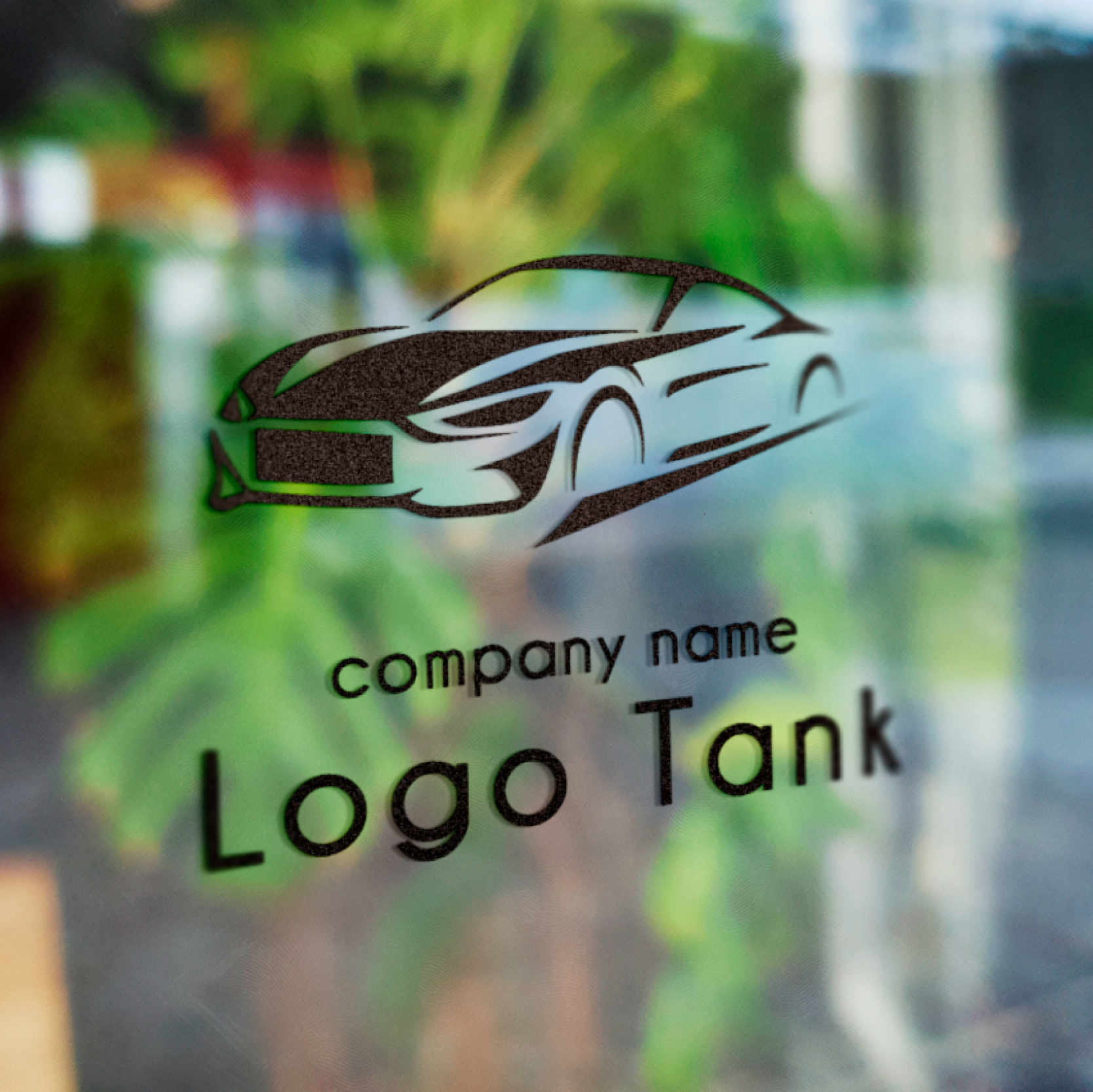 カッティングシート 作成 | スピード感のある車モチーフのロゴ