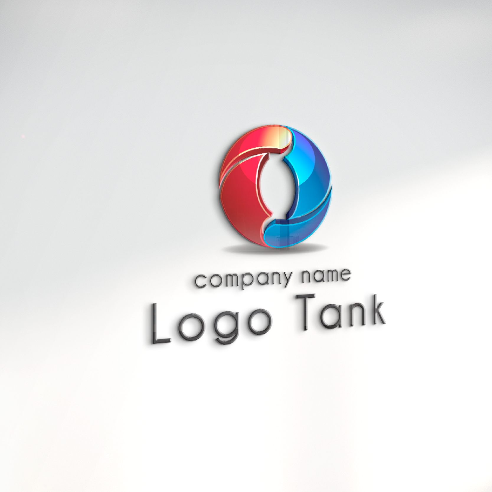 立体・カルプ看板 | 赤と青のエネルギー、循環と発展