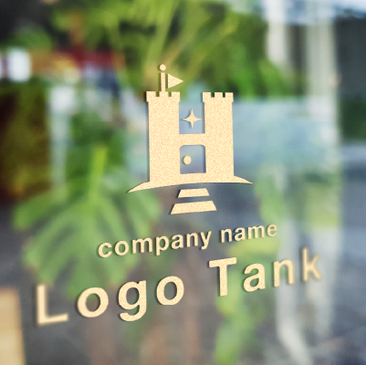 名刺・ショップカード作成 | アルファベットのHと城門をモチーフにしたロゴ