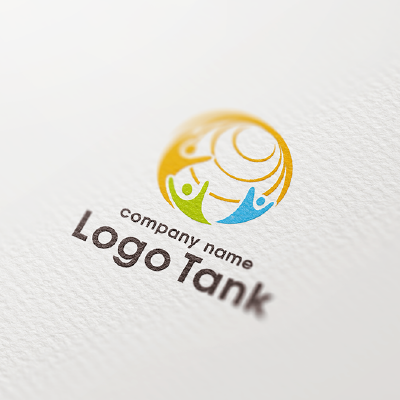 球体と人との繋がりロゴ