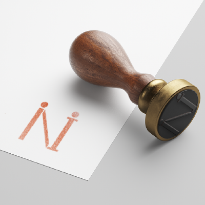 ゴム印・スタンプ作成 | NとIのロゴ