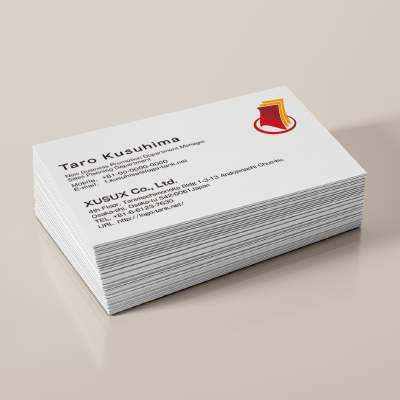 名刺・ショップカード 作成 | なびく布のロゴ