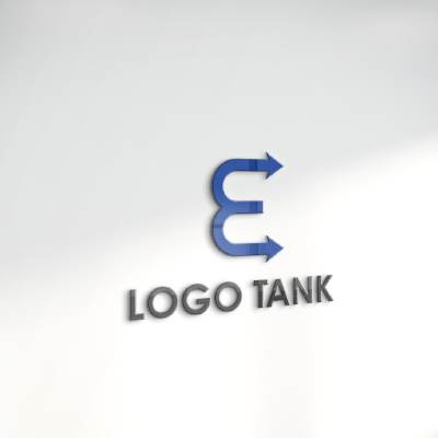 立体・カルプ看板 作成 | Eと矢印のロゴ