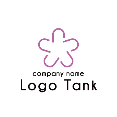 シンプルな花模様のロゴ