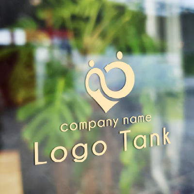 インフィニティLOVE 無限大/インフィニティ/ハート/成長/繋がり/育み/教育/医療/見守り/縁/笑顔/愛情/ポップ/ナチュラル/シンプル/モダン/キュート/ /,ロゴタンク,ロゴ,ロゴマーク,作成,制作