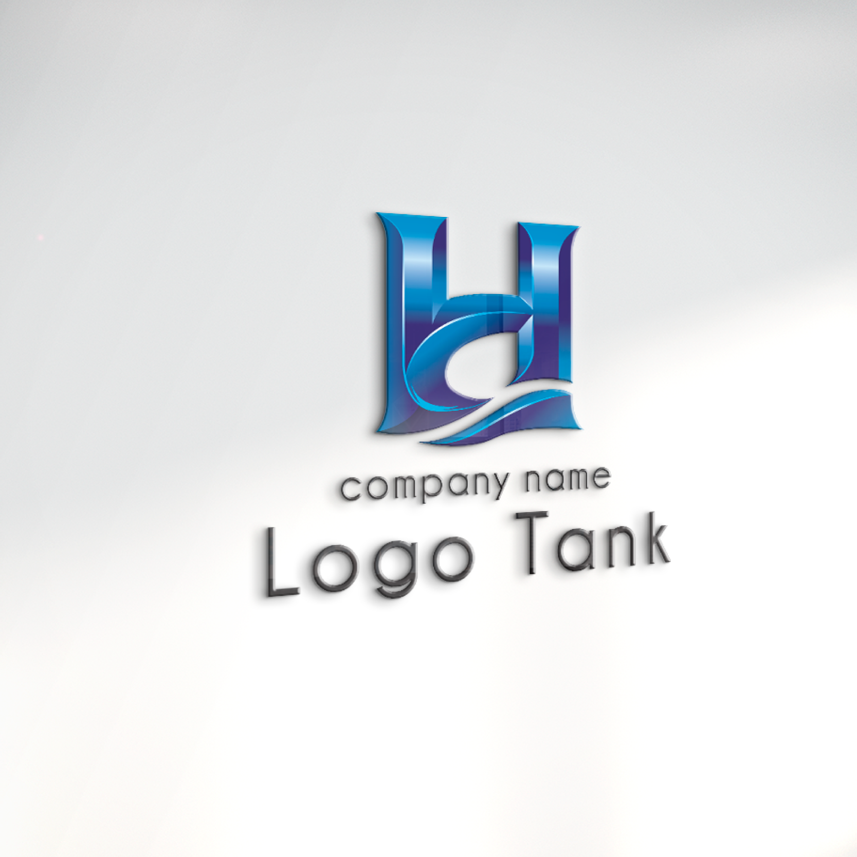 立体・カルプ看板 | Hモチーフ、信頼感と先進性、光沢感