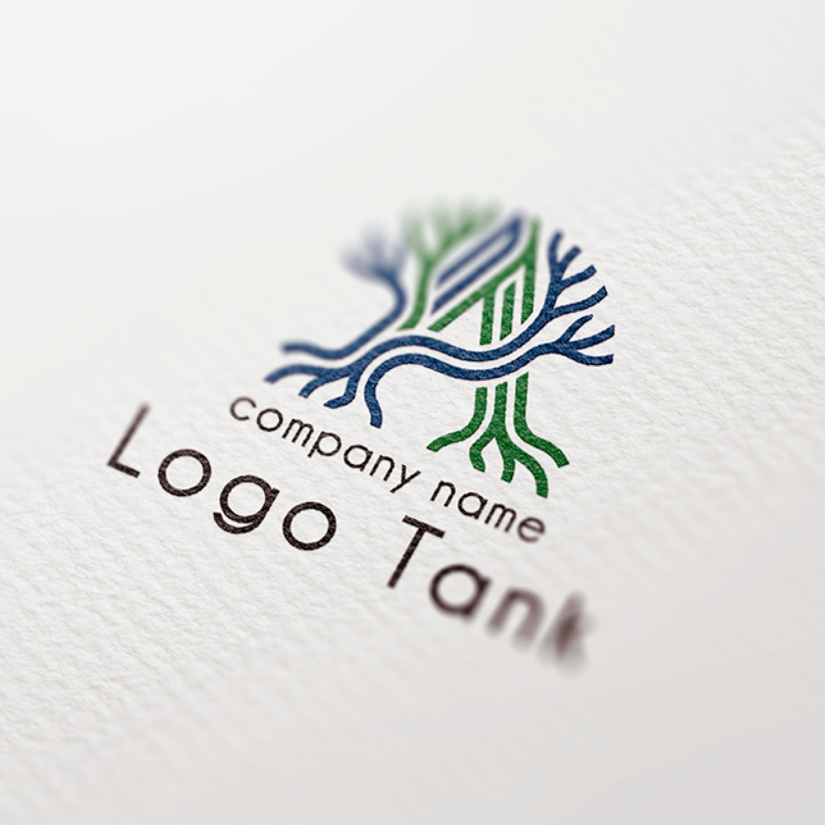 Aモチーフの成長をイメージした木のロゴ