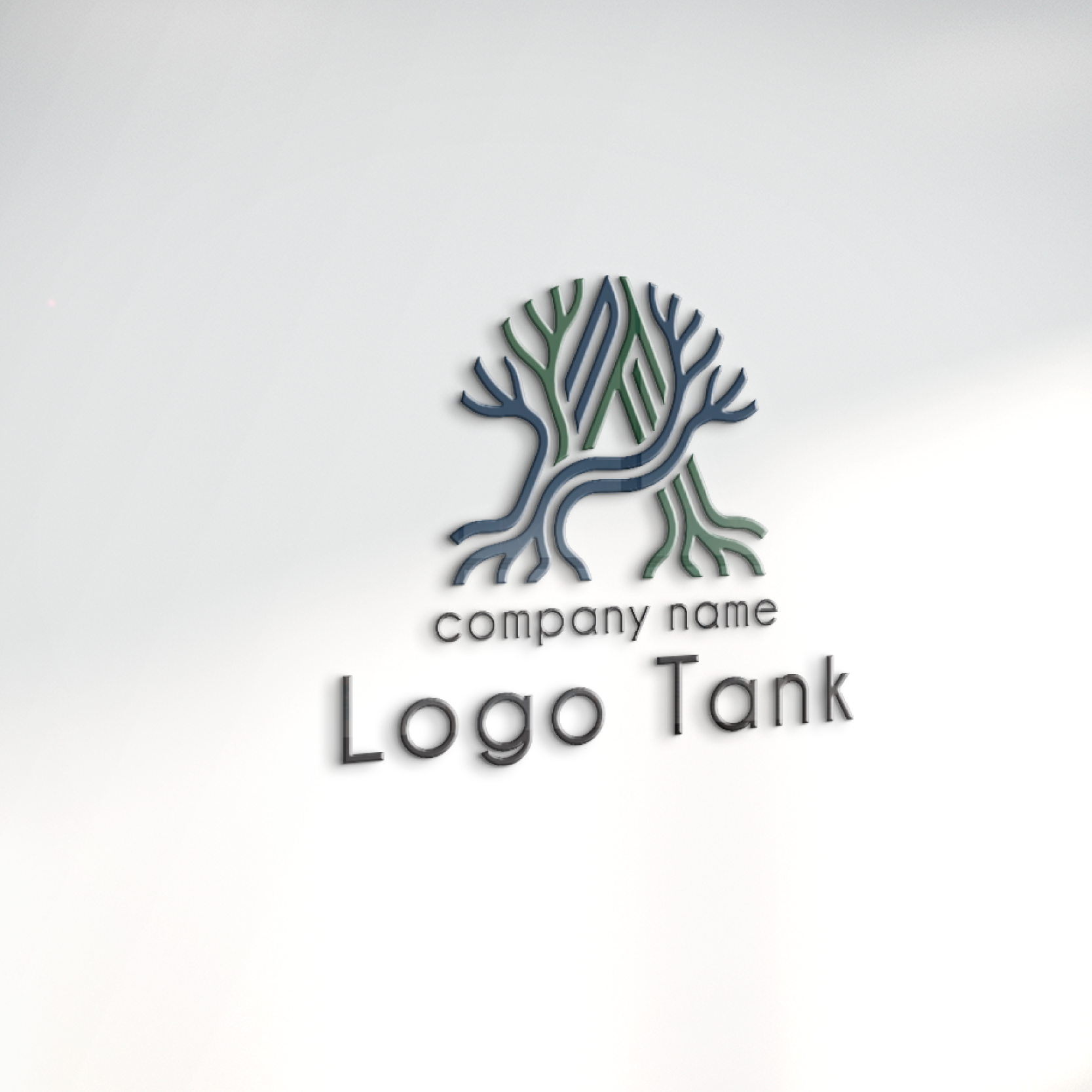 立体・カルプ看板 | Aモチーフの成長をイメージした木のロゴ